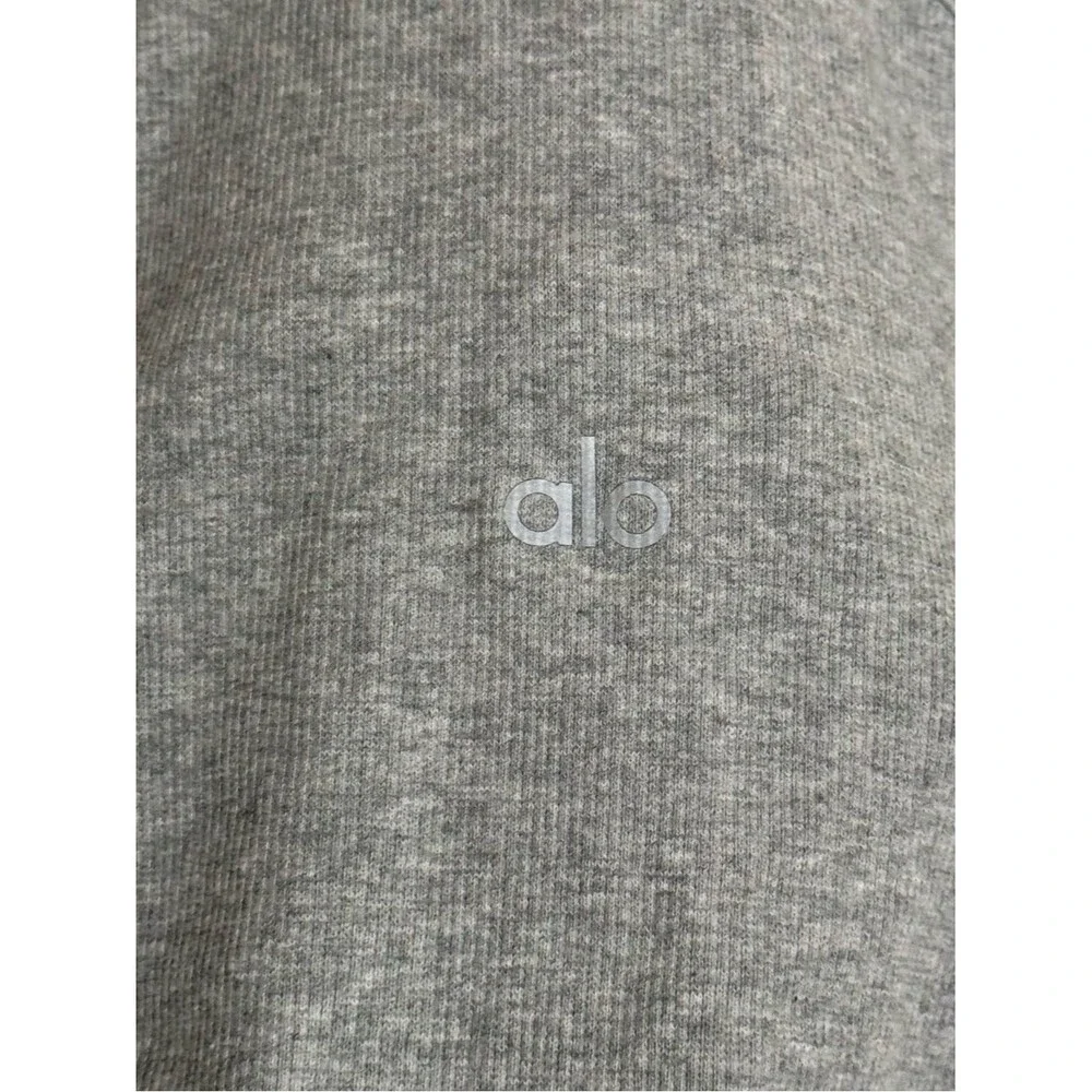 ALO Yoga Light Grey Ribbed Aspire Full Length Tank Top Racerback Tank size XS